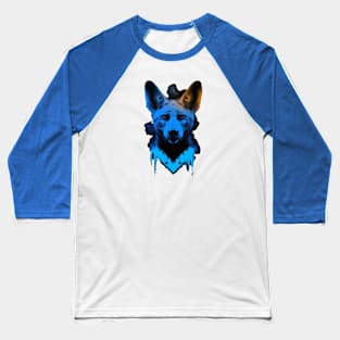 Dingo Doggo Stencil Artwork Baseball T-Shirt